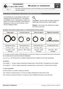 Mécanismes de transmission