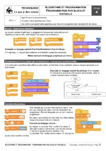 Algorithme et programmation