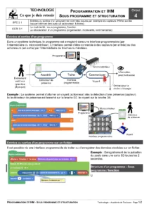 Programmation et IHM